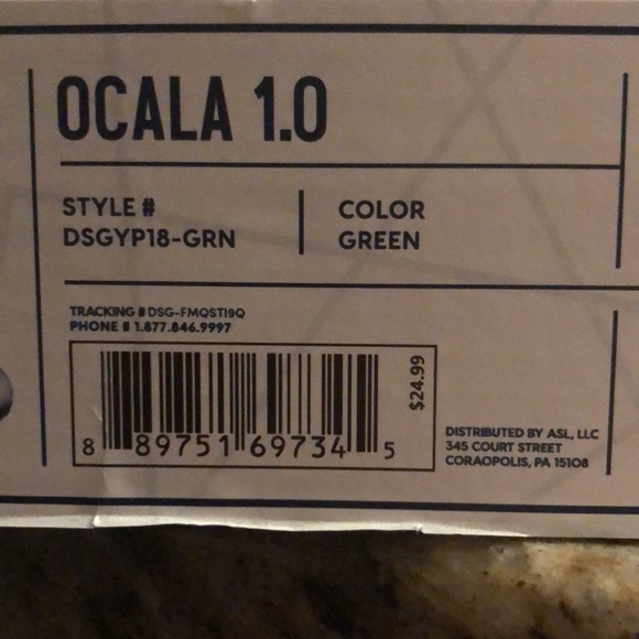 DSG: Kids Soccer Cleats, Ocala 1.0, Green/Silver, Lace/LowTop Outdoor [SIZE 12K] - Picture 6 of 6